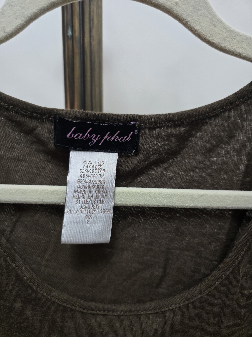 Baby Phat Brown Scoop Neck Tee